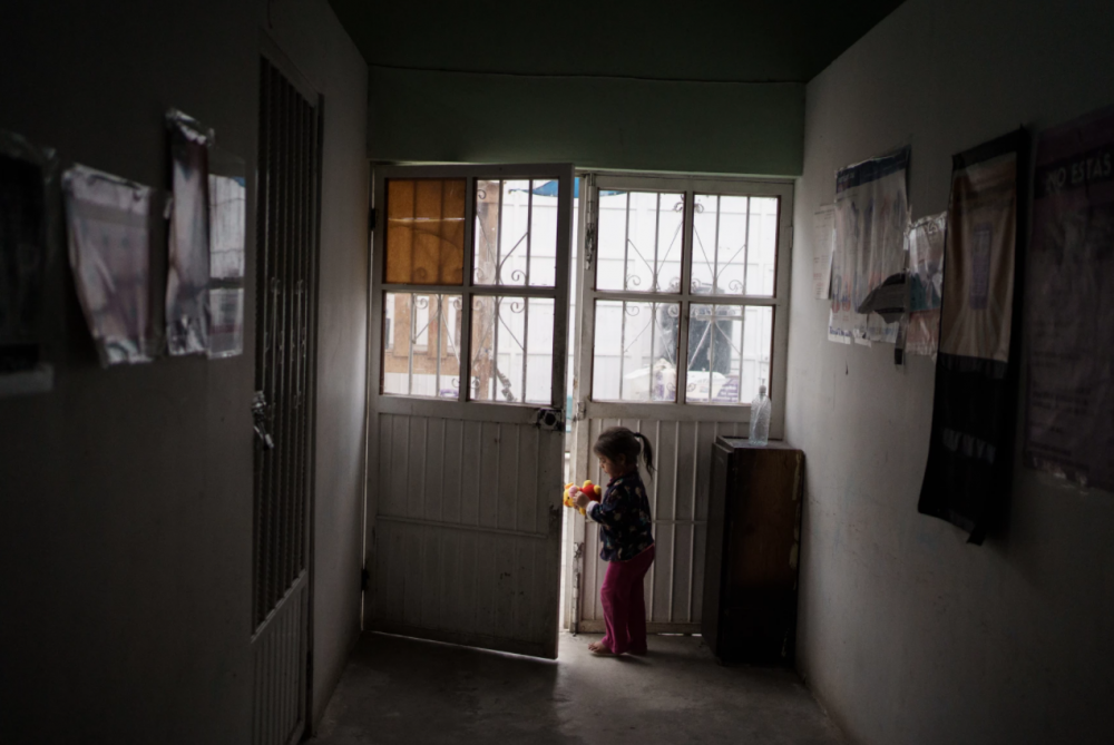 Linda, 3, is pictured inside "Albergue Para Migrantes El Buen Samaritano" in Ciudad Juárez, Mexico on March 9, 2021. The shelter would say farewell to 13 people who had waited out their asylum cases under Migrant Protection Protocols the following morning.
