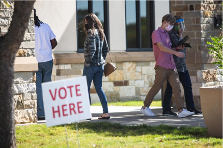 Voters go to the polls at the Williamson County Jester Annex on Election Day 2020.