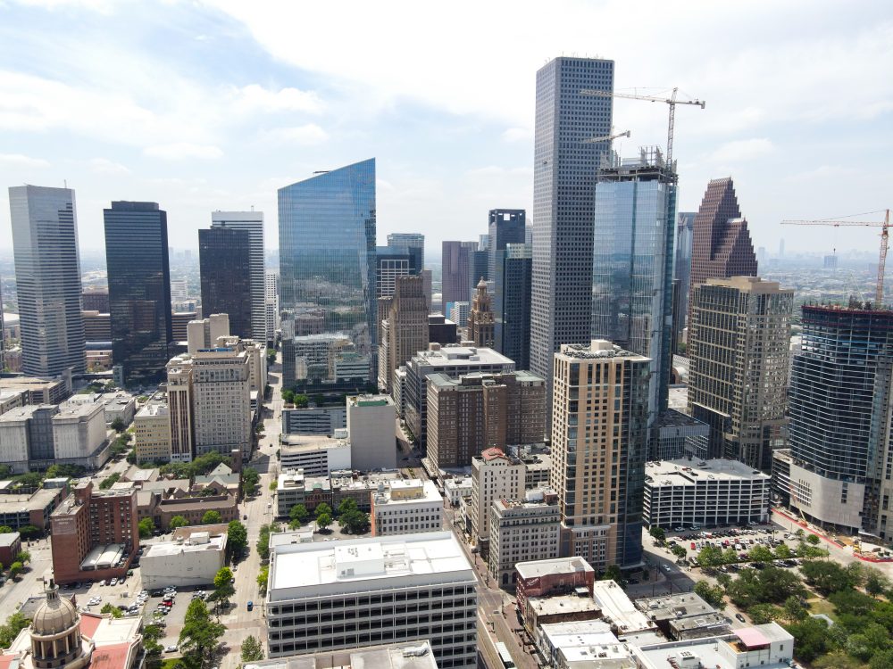 Downtown Houston Skyline Drone Photo