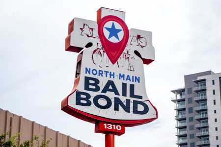 Located near Minute Maid Park, “North Main Bail Bond” is one of many locations of its kind in downtown Houston. Taken on Oct. 17, 2019.