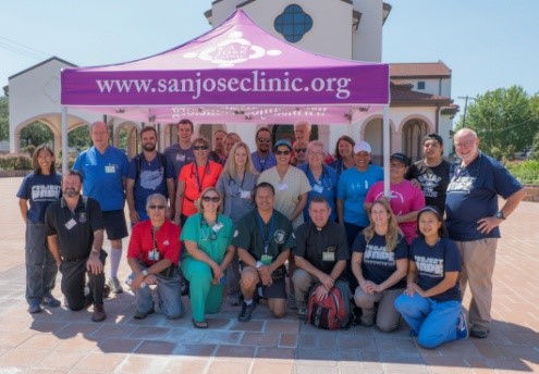 Project HOPE and San Jose Clinic volunteers at Our Lady of Guadalupe Catholic church in Rosenberg.