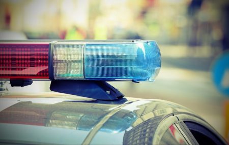 Lights atop a police car / vehicle