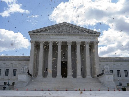 The Supreme Court is seen on a windy day on Capitol Hill in Washington, Friday, April 30, 2021.