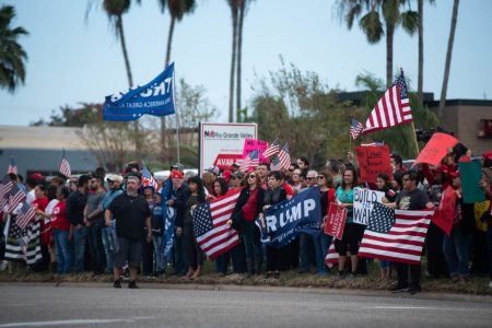 Trump supporters in McAllen, Texas.