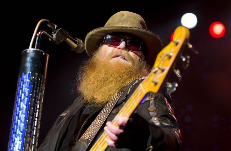 ZZ Top guitarist Dusty Hill performs at Blue Hills Bank Pavilion on Sunday, August 28, 2016 in Boston.