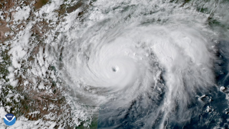 Hurricane Harvey Satellite Image On August 25th, 2017.