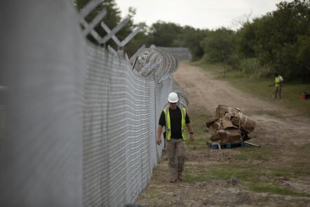 The state is building a border fence on private property in Del Rio.