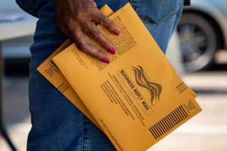 Mail-in ballots that are dropped off must be received by an election official, curtailing ballot drop-off boxes.