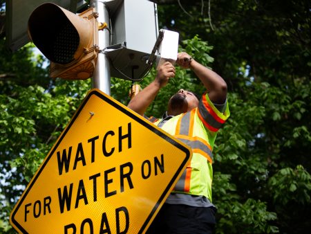 The city of Austin, Texas, has installed cameras that let residents see rising floodwaters at key intersections. It also has online maps of flooded areas, which TV newscasts sometimes show.