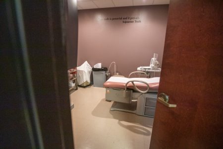 An exam room at Whole Woman's Health of Austin. Texas' new abortion law bans abortions after about six weeks.
