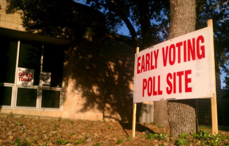 An early voting polling site in San Antonio.