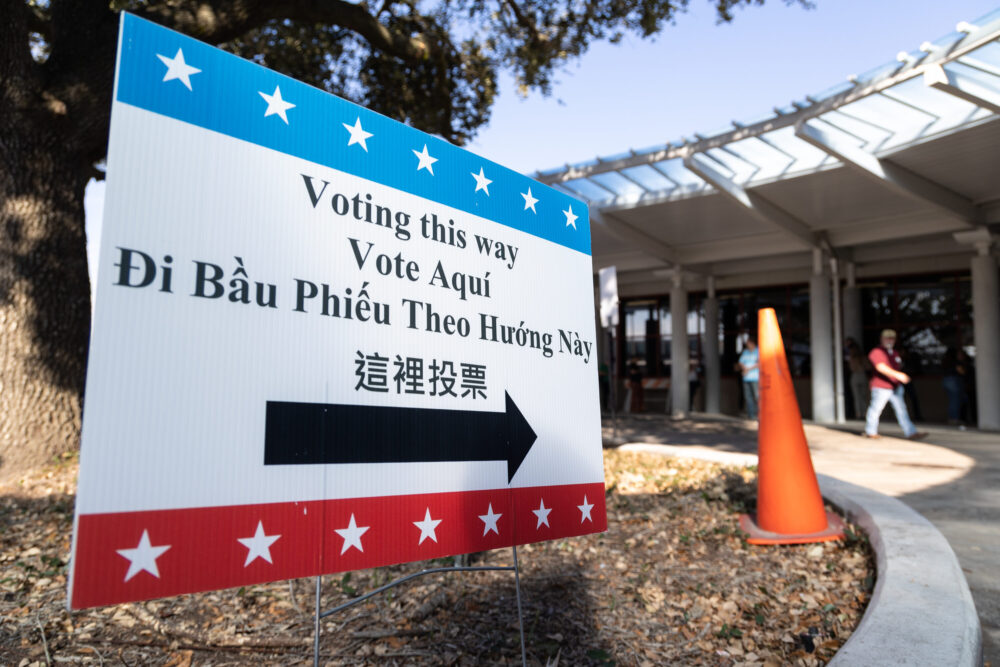 Voting sign