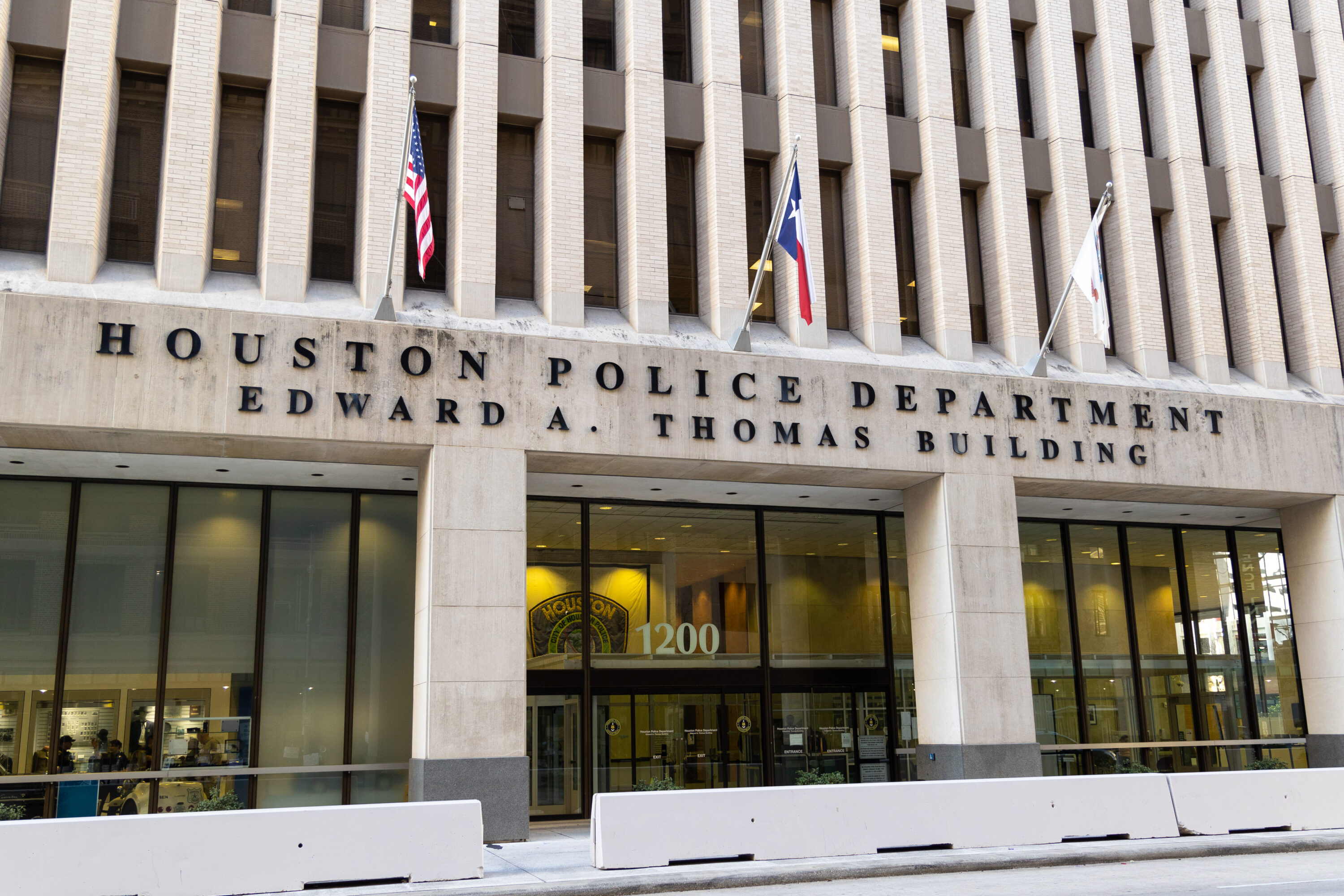 The outside of the Houston Police Department on March 16, 2022.