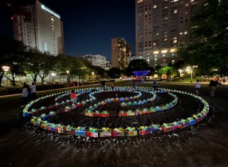 Discovery Labyrinth, an art installation at Discovery Green, is on display now until June 30, 2022.