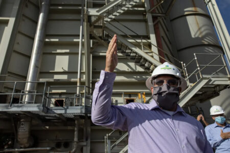 Curt Terry, plant manager at Vistra Corp.’s Midlothian power plant, gave a media tour in October to explain the weatherization process. Six Texas power plants failed unexpectedly on Friday as a heat wave hit the state.