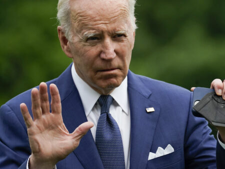 President Joe Biden tells reporters he will speak about the mass shooting at Robb Elementary School in Uvalde, Texas, later in the evening as he arrives at the White House, in Washington, from his trip to Asia, Tuesday, May 24, 2022. (AP Photo/Manuel Balce Ceneta)