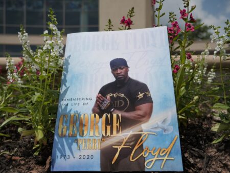 The pamphlet for George Floyd’s private funeral in Houston, on Tuesday, June 9, 2020.