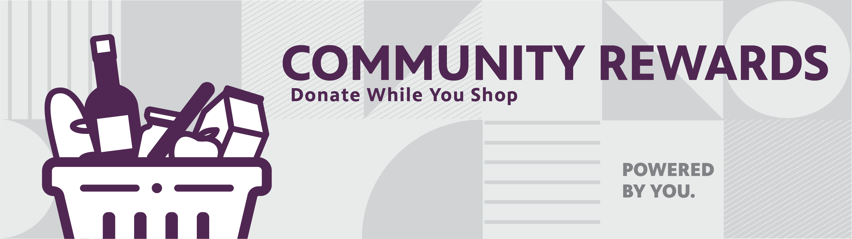Community Rewards – Donate While You Shop page banner