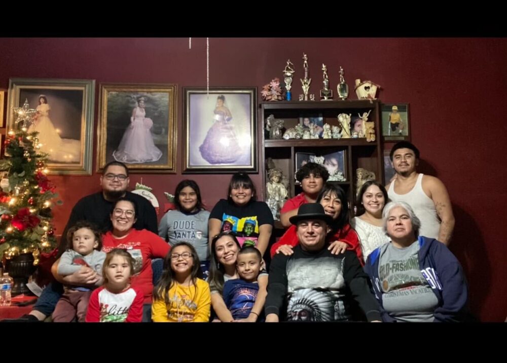 Dolores Mendoza and her family celebrating Christmas in 2020. Because of the mandatory buyouts, this was the last time they celebrated in her childhood home