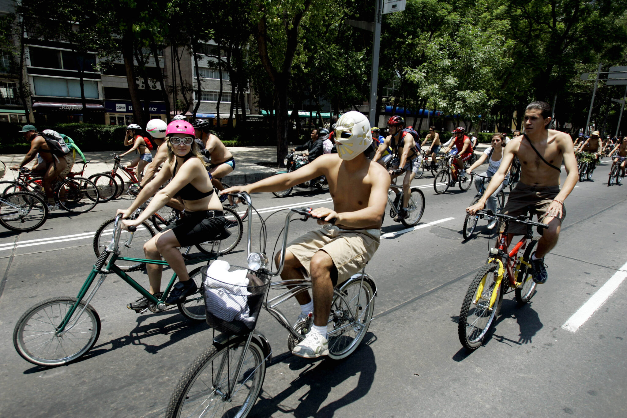 Nude Bike Riders Protest Air Quality in Mexico