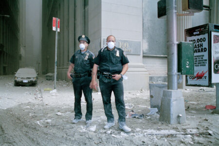 NYPD Officers near Ground Zero on 9-11-01 (Photo credit: Nicola McClean)