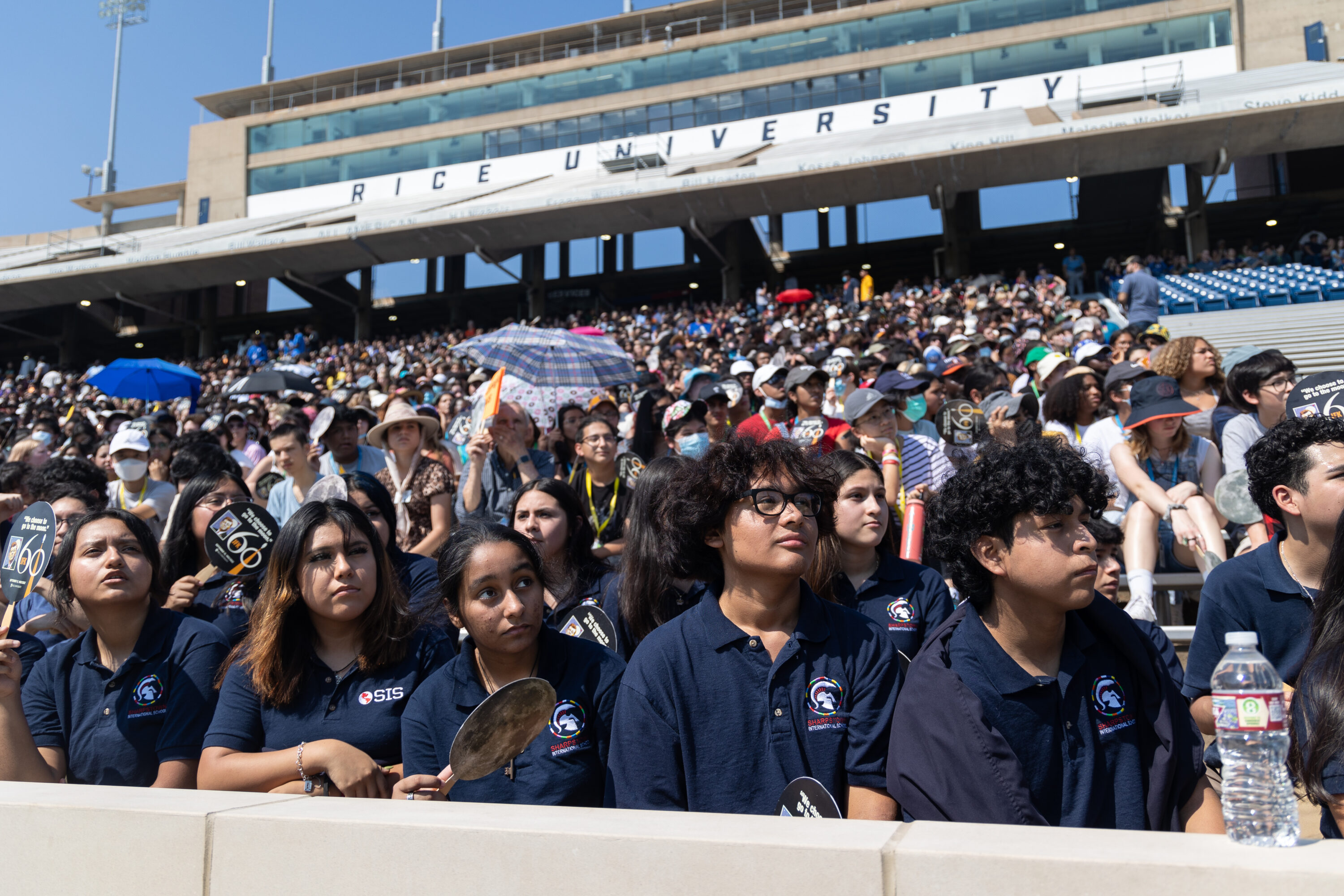 HISD students attended Rice's 60th anniversary commemoration of John F. Kennedy's moon speech on September 12, 2022. 