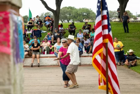 Josie and Santos Ramos dance during a Cinco de Mayo parade and festival on April 30. The couple have been married for 49 years and raised their family in Texas City.