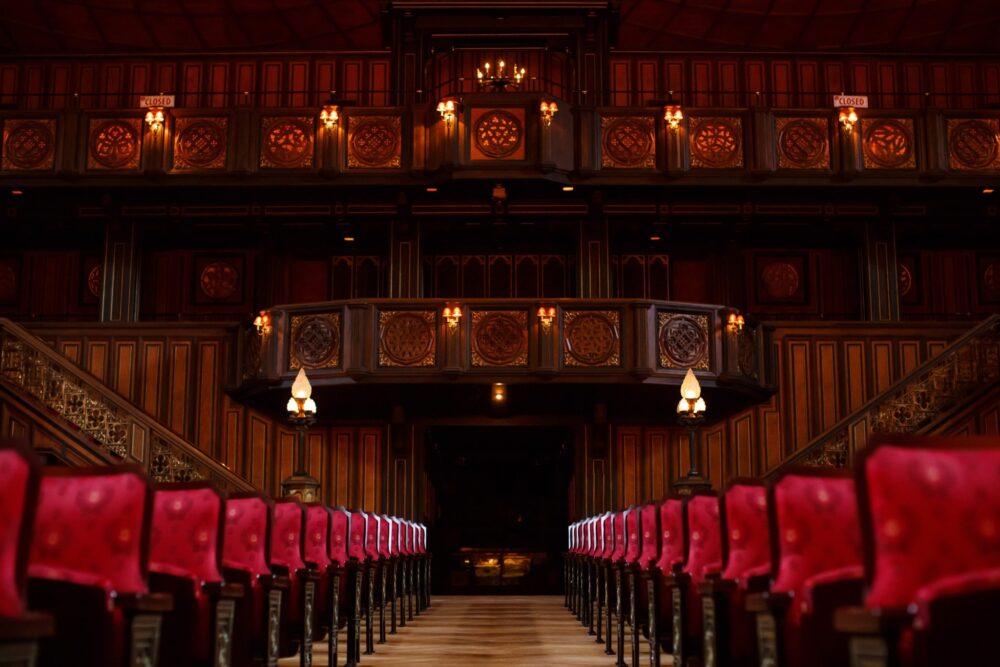 Photo of back of concert hall