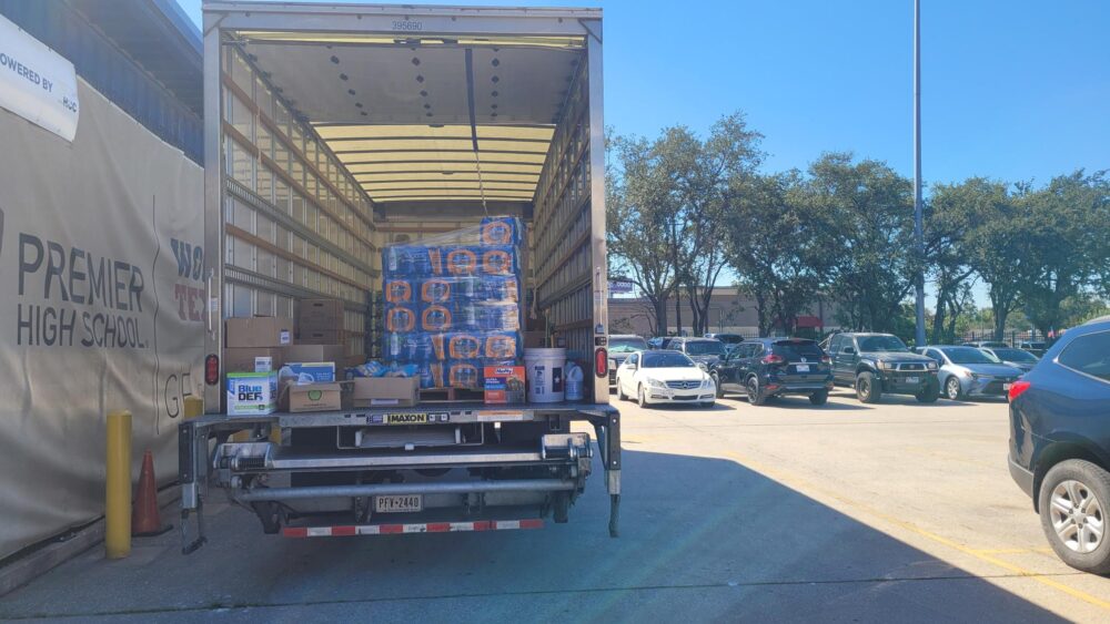 Vera, who received help from Mattress Mack and Gallery Furniture during Hurricane  Harvey, organized donations for those affected by the…