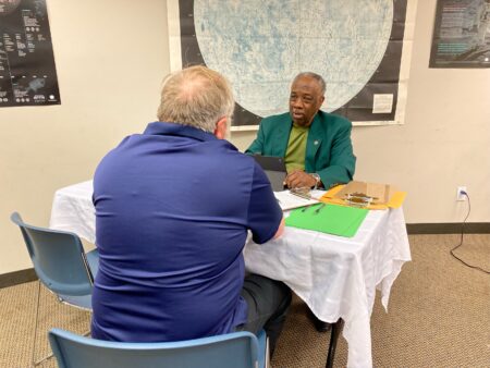 U.S. Congressman Al Green had federal assistants helping residents with issues like Veterans' resources, IRS and HUD concerns.