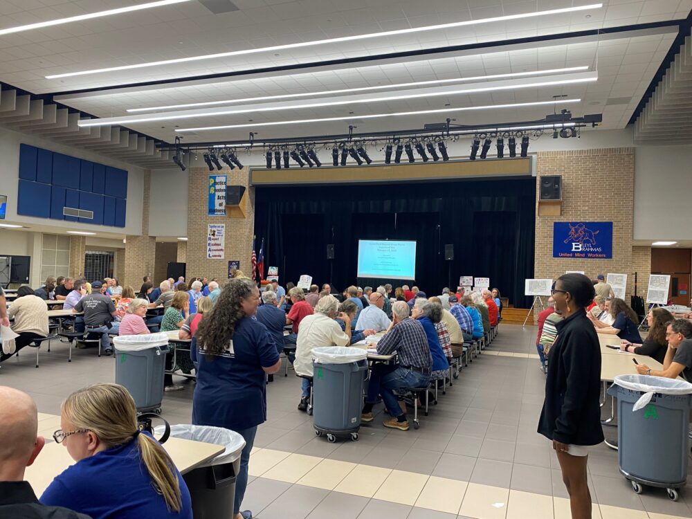 Dozens of residents attended a meeting at Bleyl Middle School with the EPA about the Jones Road Superfund Site. 