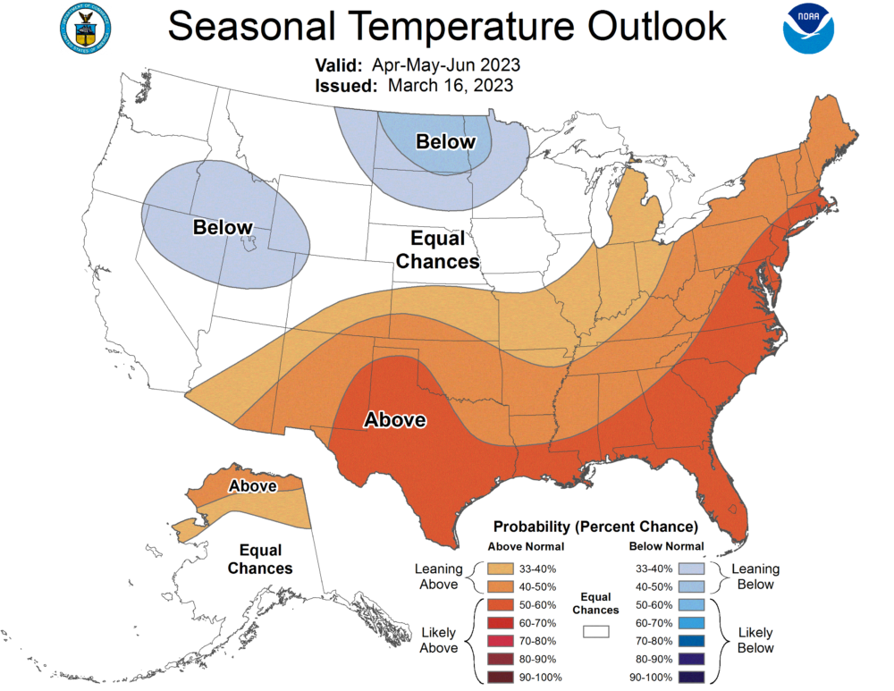 Springtime in Houston likely to be warmer than usual in 2023, NOAA