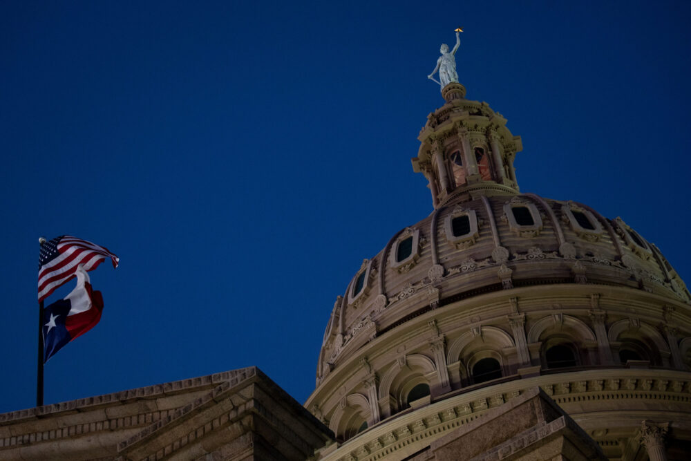 The Texas State Capitol in Austin, TX on Jan. 6, 2022.  Gabriel C. Pérez/KUT
