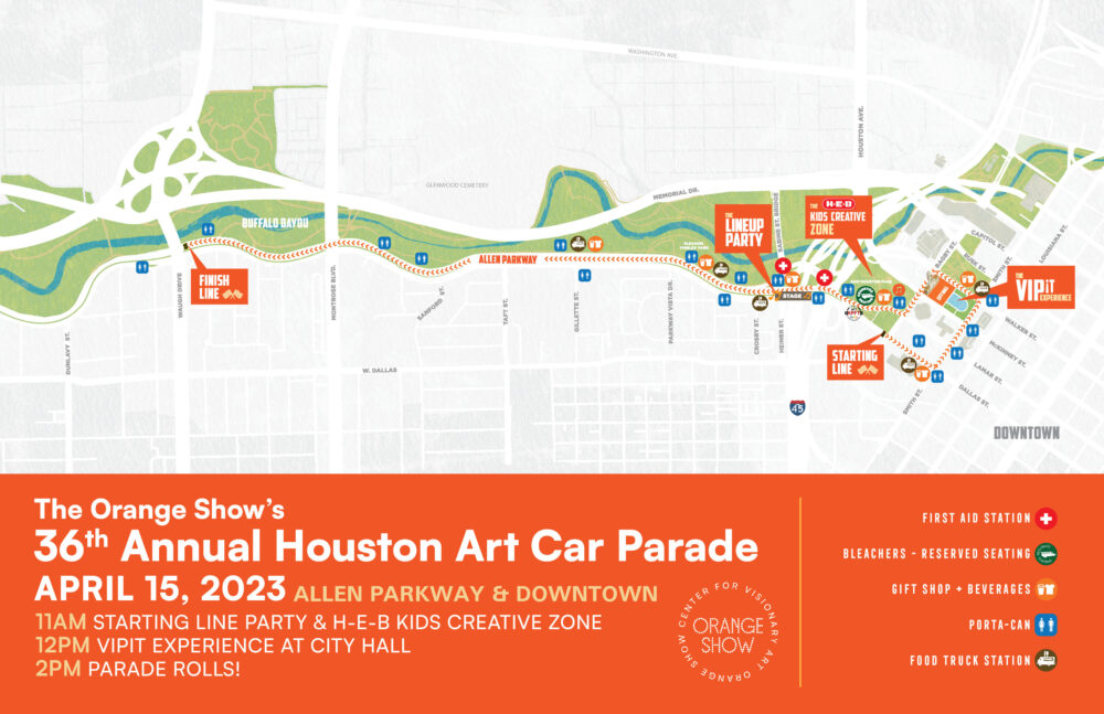 Houston Art Car Parade Route