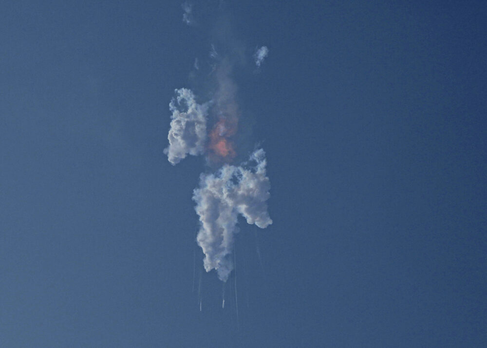 SpaceX's Starship exploding after launch