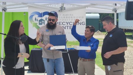 East Aldine opened a new recycling and depository center on Thursday, May 18, 2023.