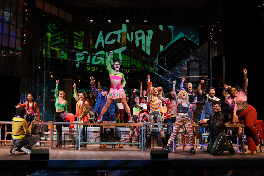 Tomás Matos as Angel and the cast of Theatre Under the Stars' production of "Rent."