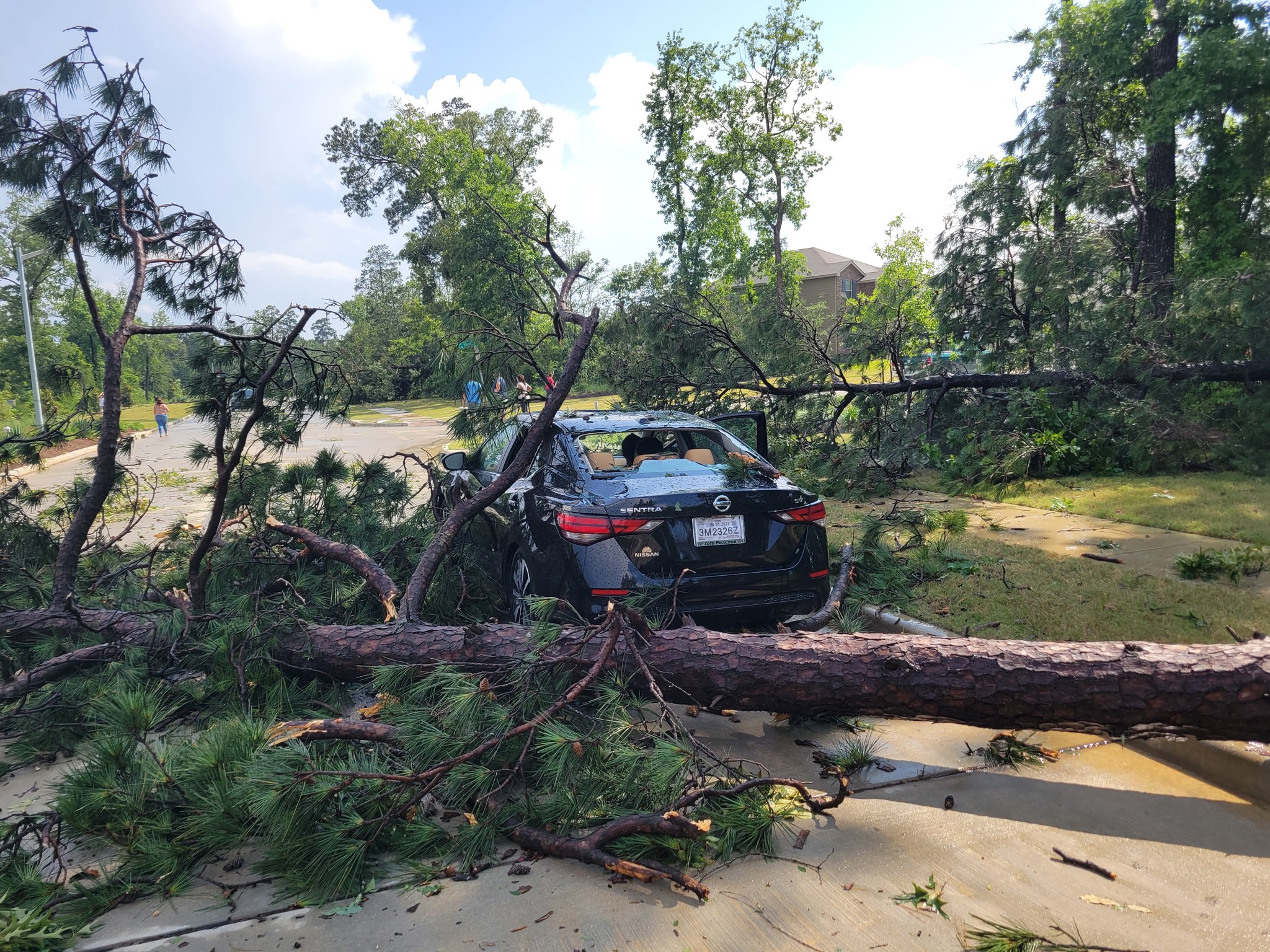 Among the damaged houses in yesterday's storm were these two on