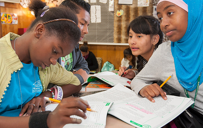 Students at Las Americas Newcomer School in Houston.