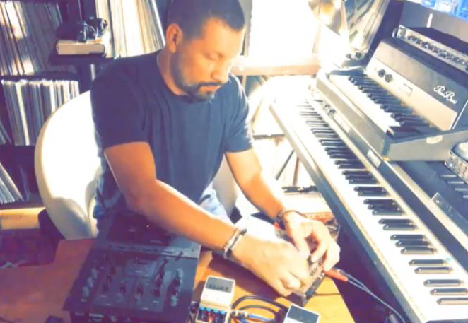 DJ Sun in his studio.