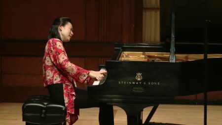 Amy Yang playing the piano