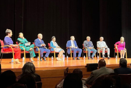 Candidates for Houston mayor participate in a forum centered on issues facing the arts community on June 12, 2023.