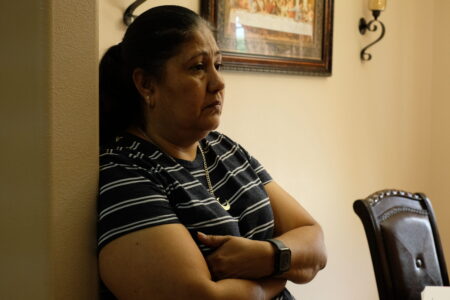 Araceli Palomino at her home in San Pedro, a colonia in Brownsville.