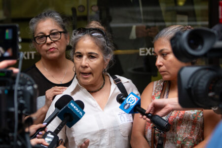 Some members of Rudy Farias' family refute claims from HPD on the investigation into Farias and his mother after a press conference on Thursday, July 6, 2023.
