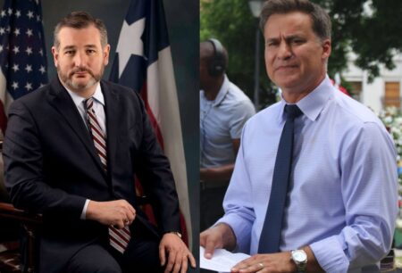 U.S. Senator Ted Cruz (R) (right) could face a challenge from State Senator Roland Gutierrez (D)
