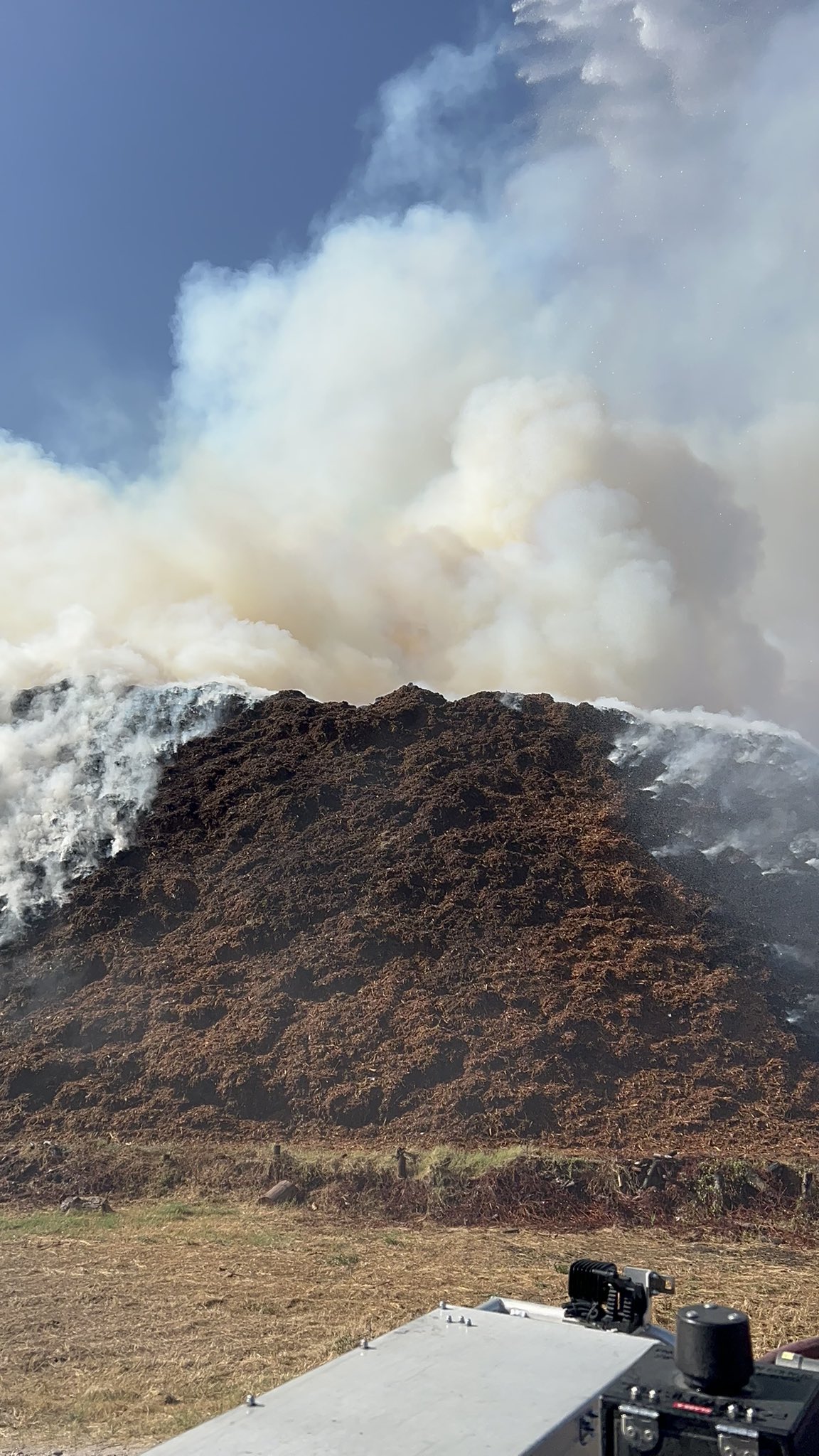 Health department monitoring air quality near site of mulch fire in ...