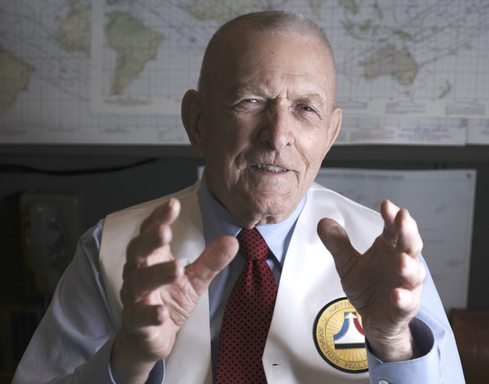 Longtime NASA flight director Gene Kranz in 2022.