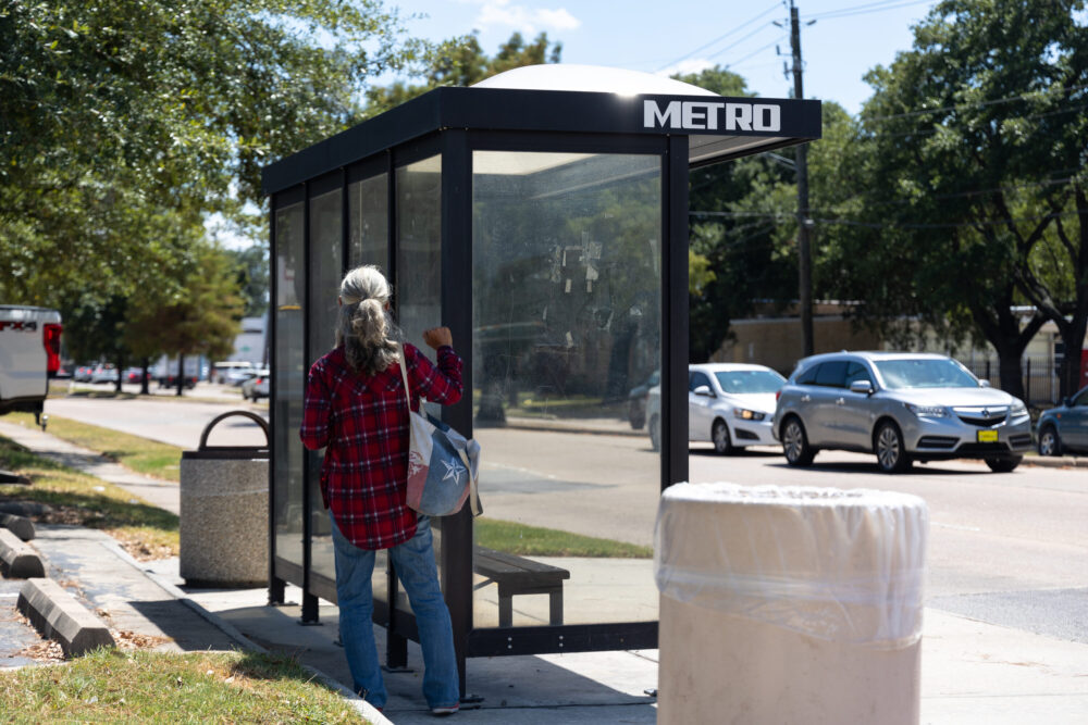 Pamala Henn was waiting for the bus at a stop in August.