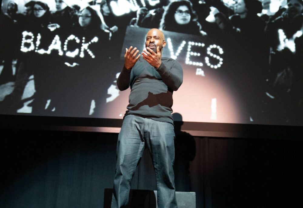 Bryonn Bain performs his one-man show, Lyrics from Lockdown.