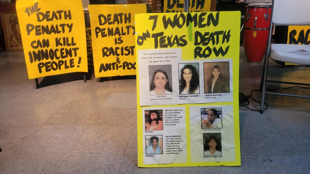 Protests to abolish the death penalty took place ahead of another scheduled lethal injection. 